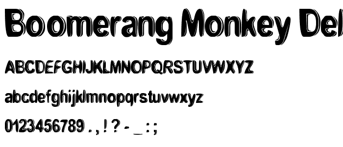 boomerang monkey deluxe. font